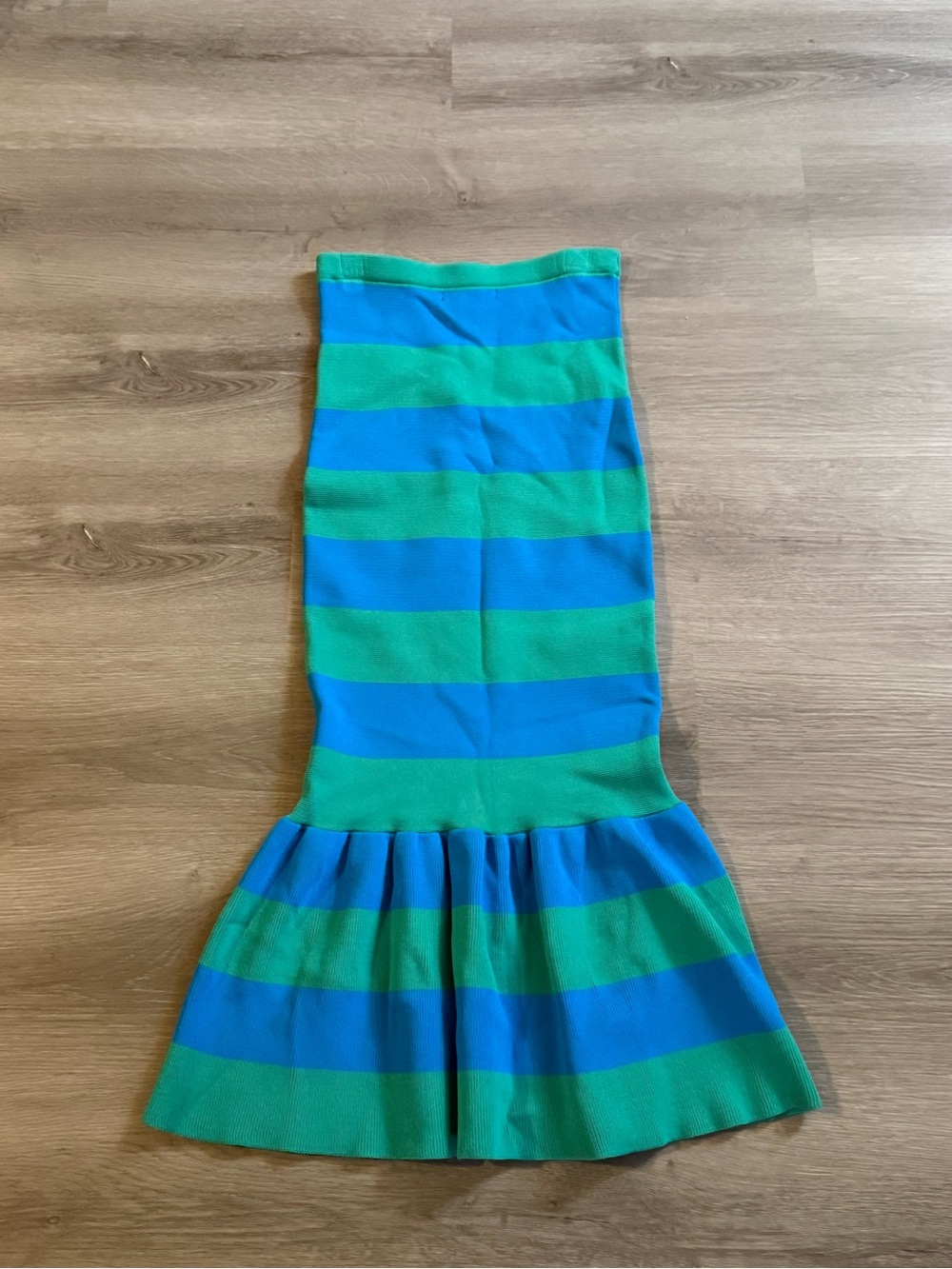 Forever 21 Blue and Green Striped Skirt - Picture 3 of 4